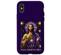 Viva Cristo Rey Catholique Romain Jésus Christ Le Roi Coque pour iPhone X/XS