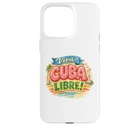 Viva Cuba Libre Design Rétro Typographie Cubaine Vintage Coque pour iPhone 15 Pro Max