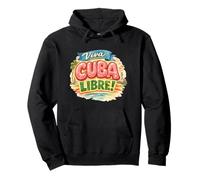 Viva Cuba Libre Design Rétro Typographie Cubaine Vintage Sweat à Capuche