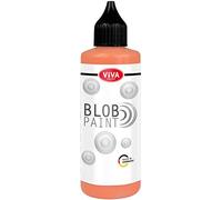 Viva Decor - Blob Paint (Orange néon, 90ml) peinture prête à l'emploi pour Blob Painting/Dot Painting Art - formation de points en 3D sur tableau, mandala ect… Fabrication Allemande