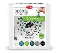 Viva Decor® Blob Paint Set de peinture (parapluie) prêt à l'emploi - Kit de peinture acrylique - Fournitures de peinture à pois - Kit de peinture à pois pour toile ou mandala - Fabriqué en Allemagne