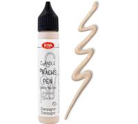 Viva Decor Cire Pen 28 ml (champagne) Premium Candle Liner et stylo à cire - Idéal pour la conception individuelle de bougies - Crayon de cire de qualité supérieure pour peindre, décorer et