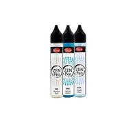 Viva Decor Kit Zen Pen (Bord De Mer, 2x28ml) Stylo À Perle 3d - Stylos À Perles Pour Créer Des Points De Couleur En 3d, Bois, To