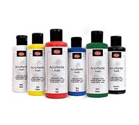 Viva Decor Lot de 6 peintures acryliques - Basic Colors - Couleurs mélangables - Haute teneur en pigments - Brillance brillante - Convient à de nombreuses surfaces - 82 ml par couleur - Fabriqué en