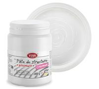 Viva Decor Pâte de structure extra crémeuse 1 kg - Pâte de texture blanche pour peinture acrylique, effet lisse, idéale pour Mixed Media et créations artistiques, modélisable et recouvrable