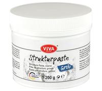 Viva Decor Pâte structurelle grossière (1200 g, blanche) - Pâte granuleuse mate à base d'eau pour une structure de surface en relief à plastique - Pour créatifs et artistes - Fabriqué en Allemagne