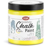 Viva Decor Peinture à la craie Spring Queen Jaune 250 ml Peinture à la craie pour meubles, murs et décoration, finition mate, hautement pigmentée, idéale pour un look shabby chic et vintage pour bois