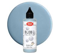 Viva Decor® Peinture Blob (bleu nordique, 90 ml) prête à l'emploi avec des propriétés de la peinture acrylique - Dot Painting Art, outil de dotting pour toile, mandala, etc. - Fabriqué en Allemagne