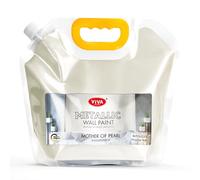 Viva Decor Peinture murale métallique 250 ml (nacre) - Effet pailleté - Haut pouvoir couvrant - Idéal pour un design mural élégant dans le salon ou la chambre à coucher