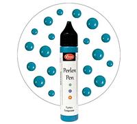 Viva Decor Perlen Pen (Turquoise, 28ml) - Stylo à Perles 3D - marqueur Textile pour Peindre des T Shirt ou des Textiles - Peinture décorative - Stylo à Perles 3D - Fabriqué en Allemagne