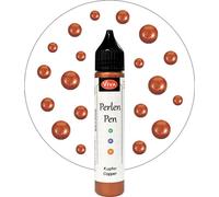 Viva Decor Perlen Pen (Cuivre, 28ml) - Stylo à Perles 3D - marqueur Textile pour Peindre des T Shirt ou des Textiles - Peinture décorative - Stylo à Perles 3D - Fabriqué en Allemagne