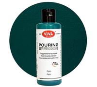 Viva Decor Pouring All in One (pétrole, 90 ml) de peintures acryliques prêtes à l'emploi, prêtes à l'emploi, sans mélange, pour toile, verre, bois et pierres - Fabriqué en Allemagne