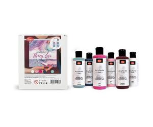 ViVA DECOR Set de peinture acrylique 'Berry Love', 6 pièces