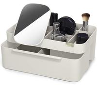Viva Grand Organisateur De Maquillage Et De Cosmétiques Avec Miroir Amovible, Démontable Pour Un Nettoyage Facile Tiroir De Rangement Pour La Beauté - Blanc Cassé[Rac62405395]