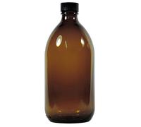 Viva Haushaltswaren Flacon d'apothicaire, la médecine de/braunglasflasche inkulsive Un étiquette, Verre, Marron, 1 x 500ml