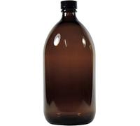 Viva Haushaltswaren Flacon d'apothicaire, la médecine de/braunglasflasche inkulsive Un étiquette, Verre, Marron, 1 x 1000ml