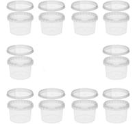 Viva-Haushaltswaren Gabriele Hesse e.K. Lot de 10 gobelets en Plastique avec Couvercle de 280 ML, sans BPA, adaptés à Un Usage Alimentaire avec 1 Pelle