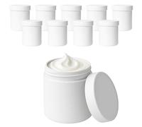 Viva-Haushaltswaren Gabriele Hesse e.K. Lot de 10 Pots à crème vides de 250 ML en Plastique Blanc, de qualité Alimentaire, sans BPA fabriqué en Allemagne