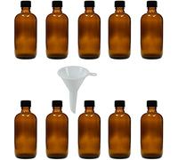 Viva Haushaltswaren - Lot de 10 flacons Compte-Gouttes de 100 ML, Petites Bouteilles en Verre avec Compte-Gouttes en Verre ambré, utilisables comme flacons pharmaceutiques - Fabriqué en Allemagne et
