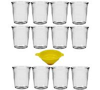 Viva Haushaltswaren Lot de 12 Verres à Petit Verres à Dessert 65 ML pour à Desserts et Amuse-Bouche - Entonnoir