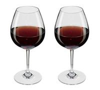 Viva Haushaltswaren Lot de 2 Verres à vin Rouge/Verres à vin en Plastique, Transparente de qualité (Polycarbonate Incassable) env. 250 ML