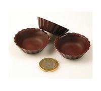 Viva Haushaltswaren Lot de 210 mini moules à chocolat ondulés Chocolat foncé Ø 30-45 mm Hauteur 13 mm 745 g