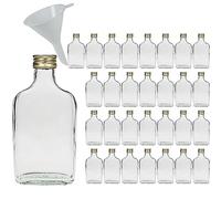 Viva Haushaltswaren Lot de 30 Bouteilles en Verre à schnaps Bouteilles 200 ML. Un Entonnoir