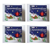 Viva Haushaltswaren Lot de 96 Bougies en Forme de Pyramides - Couleur Rouge - 1.4x7cm
