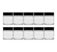 Viva Haushaltswaren Lot de Pots en Verre avec Couvercle, Verre, Transparent, 30 ML