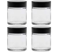 Viva Haushaltswaren Lot de Pots en Verre avec Couvercle, Verre, Transparent, 30 ML