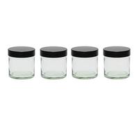 Viva Haushaltswaren Lot de Pots en Verre avec Couvercle, Verre, Transparent, 60 ML