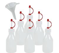Viva Haushaltswaren mikken Lot de 6 flacons pissettes en Plastique Blanc 50 ML