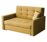 Viva II Lux Canapé convertible 2 places rembourré avec tiroir de lit avec coussin, canapé convertible avec coussins, canapé lit de lit, aménagement intérieur, couleurs au choix (Tatum 275)