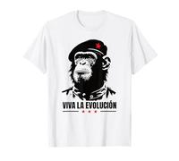 Viva La Evolucion Chimpanzé Révolutionnaire Singe Drôle T-Shirt