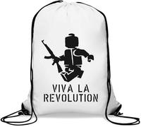 Viva La Revolution Sac de gym avec cordon de serrage Blanc