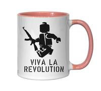 Viva La Revolution Tasse à thé et café en céramique Motif jouet Rose