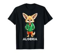 Viva l'Algérie Foot Homme & Femme Maillot Fennec Supporter Football Cadeau T-Shirt Noir Unisex-Adultes S