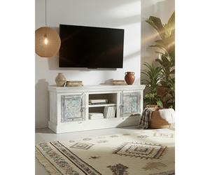 Viva - meuble tv en bois sculpté 150 cm