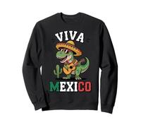 Viva Mexico Chemise Garçon Dinosaure Mexicain Jour de l'Indépendance Sweatshirt