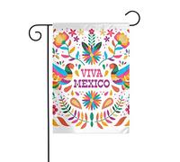 Viva Mexico, drapeau de jardin double face pour la fête de l'indépendance du Mexique (12 x 18 pouces), décoration pour la maison ou le jardin.