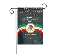 Viva Mexico, drapeau de jardin double face pour la fête de l'indépendance du Mexique (30 x 45 cm), décoration pour la maison ou le jardin.