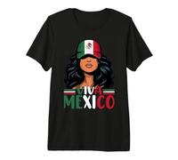Viva Mexico Drapeau Mexicain pour Femme T-Shirt Haut de Gamme