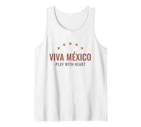 Viva Mexico Fan de Football 2026 Jouez avec cœur Débardeur