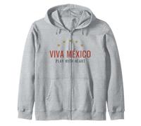 Viva Mexico Fan de Football 2026 Jouez avec cœur Sweat à Capuche