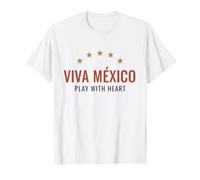 Viva Mexico Fan de Football 2026 Jouez avec cœur T-Shirt