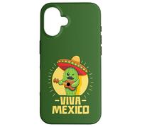 Viva Mexico, indépendance du Mexique, Funny Cactus Cinco de Mayo Coque pour iPhone 16