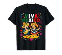 Viva Mexico Latin Roots Heritage Guitare, Maracas et Sombreros T-Shirt