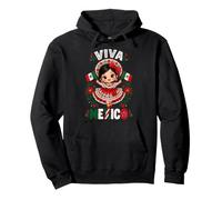 Viva Mexico Mexican Girl Flag Independence Day Girl Kids Art Sweat à Capuche