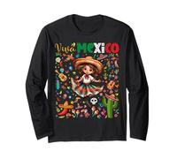 Viva Mexico Mexican Independence Day Garçons Filles Enfants Manche Longue