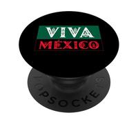 Viva Mexico Pride Proud Mexican Flag I Love Mexico Vintage PopSockets PopGrip Adhésif